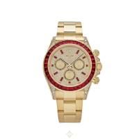 Rolex Daytona 126598TRU Yellow Gold Ruby Bezel Diamond Pave Dial | NY 🇺🇸