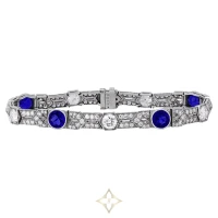Tiffany & Co. Untreated Yogo Sapphire Bracelet, 4.68 Carats | NY 🇺🇸