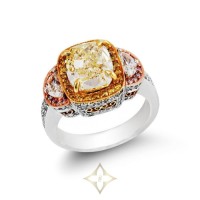 GREGG RUTH PLATINUM & 18K TWO TONE GOLD FANCY TIERED RING | GA 🇺🇸