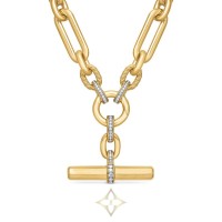 Lexington Chain Necklace in 18K Yellow Gold with Diamonds, 9.8mm | GA 🇺🇸