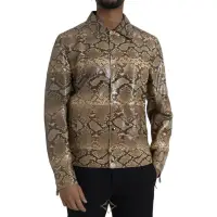 MEN - Dolce & Gabbana Beige Exotic Leather Biker Blouson Jacket  | London 🇬🇧