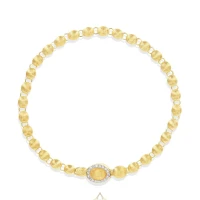 Nanis Ivy Slim Hand-Engraved Gold Boules and Diamonds Convertible Statement Necklace | Makati 🇵🇭