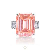 Emery Carat Fancy Vivid Pink Emerald Cut Diamond Engagement Ring In 18k White Gold | NY 🇺🇸