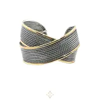 PRE-OWNED DAVID YURMAN TWO-TONE ORIGAMI CROSSOVER CUFF | OH 🇺🇸