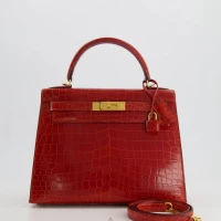 HERMÈS KELLY BAG 28CM IN SANGUINE CROCODILE NILOTICUS LEATHER | London 🇬🇧