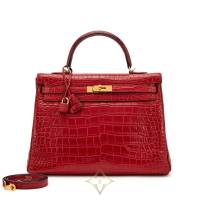 2013 Rouge H Matte Alligator Retourne Kelly 35 Gold Hardware | Milan 🇮🇹