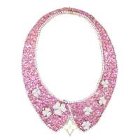 Platinum, Gold, Pink Sapphire and Diamond Collar Necklace | Milan 🇮🇹