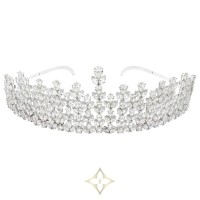 White Gold and 81.85ctw Diamond Convertible Necklace and Tiara | Milan 🇮🇹