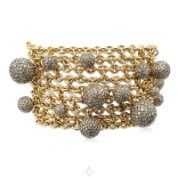 De Grisogono Diamond Boule Bracelet - 18ct Yellow Gold | London 🇬🇧