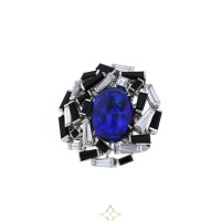 Chaumet Le Grand Frisson Ring in White Gold, Onyx, Diamonds & Australian Blue Opal | Paris 🇫🇷