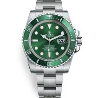 Pre-owned Rolex Submariner 40mm Green Ceramic Green Bezel For 116610LV Hulk | Chicago 🇺🇸