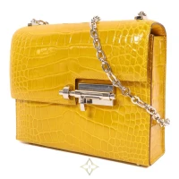 HERMES Crocodile Leather Verrou Mini Silver Hardware for Sale | Central 🇭🇰