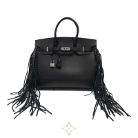 HERMES Birkin 35 Noir Silver Buckle Handrail for Sale | Central 🇭🇰