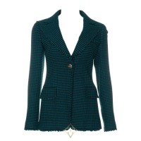 CHANEL 08A HOUNDSTOOTH TWEED BLAZER for Sale | Jakarta 🇮🇩