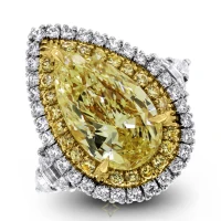 Illumina Ring (8.85 ct Pear Shape Fancy Yellow GIA Diamond) in Platinum | NY 🇺🇸