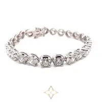 18kt White Gold 15.28ct Diamond Tennis Bracelet for Sale | ON 🇨🇦