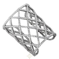 Boucheron 64.47ct Weave Diamond 18k White Gold Cuff | PA 🇺🇸