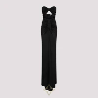 Saint Laurent Black Cut Out Long Dress for Sale | Novara 🇮🇹