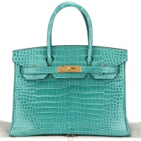 HERMES BIRKIN 30 (STAMP D) VERT JADE POROSUS CROCO LEATHER for Sale | Kuala Lumpur 🇲🇾