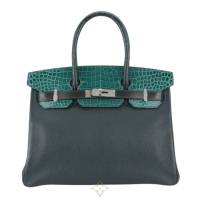 HERMES BIRKIN 30 PATCHWORK EMERALD GREEN, VERT TITIEN, VERT FONCE, MALACHITE, ROSE AZALEE for Sale | KL 🇲🇾