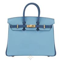 HERMES BIRKIN 25 HSS STAMP U (YEAR 2022) BLUE CELESTE MIX NAVY BLUE SWIFT LEATHER for Sale | KL 🇲🇾