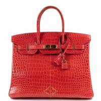 Hermès Birkin 35 Bougainvillier Shiny Crocodile Porosus GHW for Sale | Antwerpen 🇧🇪