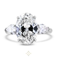 Platinum 4ct Oval Diamond Engagement Ring for Sale | London 🇬🇧