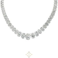 Vivid Diamonds GIA Certified 85 Carat Oval Cut Diamond Riviera Necklace -V44664 for Sale | Miami 🇺🇸