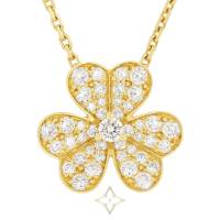 Van Cleef & Arpels Frivole Diamond Pendant 18K YG for Sale | London 🇬🇧