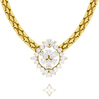 Kutchinsky 5.72ct Diamond Necklace  18 Carat Yellow Gold for Sale | London 🇬🇧