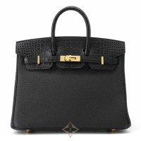 Hermes Birkin 25 Touch Black/Gold Metallic parts Togo/Alligator Matte for Sale | Kanagawa 🇯🇵