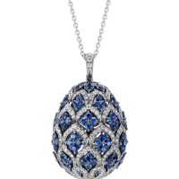 Fabergé Imperial Zenya Egg Pendant White Gold, Sapphire, Blue | Cotai 🇲🇴