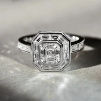 Deco Centennial Skylight Solitaire Diamond Ring for Sale | Singapore 🇸🇬