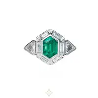 Jazz Age New York New York Emerald Ring for Sale | Singapore 🇸🇬