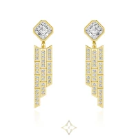 Deco Centennial Twenties Tassel Diamond Convertible Earrings | Singapore 🇸🇬