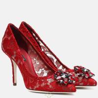 DOLCE&GABBANA Bellucci embellished lace pumps | Munich 🇩🇪