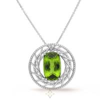 DIABOLO ARCHITECT PENDANT  18K white gold, peridot | Paris 🇫🇷