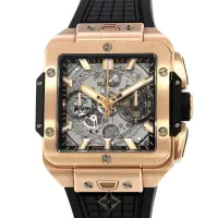 HUBLOT Square Bang Unico King Gold W42mm K18KG Rubber skeleton Dial | Osaka 🇯🇵