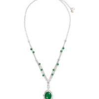 SAMUEL KUNG DIAMOND JADE 18K GOLD PENDANT NECKLACE | Central 🇭🇰