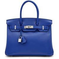 Hermès Bleu Electrique Evergrain Birkin 30 Palladium Hardware, 2017 | Central 🇭🇰