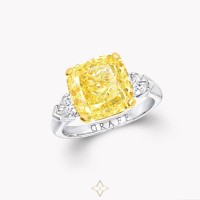 GRAFF PROMISE CUSHION CUT YELLOW DIAMOND ENGAGEMENT RING | Riga 🇱🇻