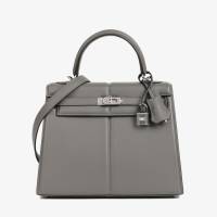 Hermès Gris Meyer Swift Leather Padded Kelly 25cm | Hertfordshire 🇬🇧