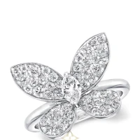 GRAFF Mini White Gold and Diamond Butterfly Ring | London 🇬🇧