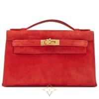 Hermès Rouge Vif Doblis Kelly Pochette Gold Hardware, 2004 | Bangkok 🇹🇭