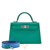 Hermès Vert Jade Epsom Mini Kelly 20 II Palladium Hardware, 2022 | Geneva🇨🇭