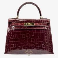 Hermès Bordeaux Niloticus Crocodile Kelly 28 Gold Hardware, 2014 | 🇭🇰
