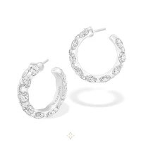 Merveilles Bridal - Oval Diamond Earrings 18 Karat white gold | Geneve 🇨🇭