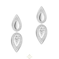 Messika Fiery Earrings, White Gold & 2x0.25ct Diamonds | Luxembourg 🇱🇺