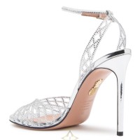 AQUAZZURA New Season Lumiere 105 crystal-embellished sandals | London 🇬🇧