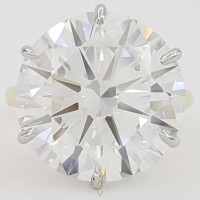 Round Brilliant Cut Diamond Solitaire Engagement Ring 12.3 ct Plat 18k Rt | IL 🇺🇸